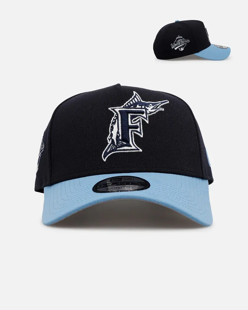 New Era Florida Marlins 'Ocean' 9Forty A-Frame Snapback Navy/Sky Blue 1