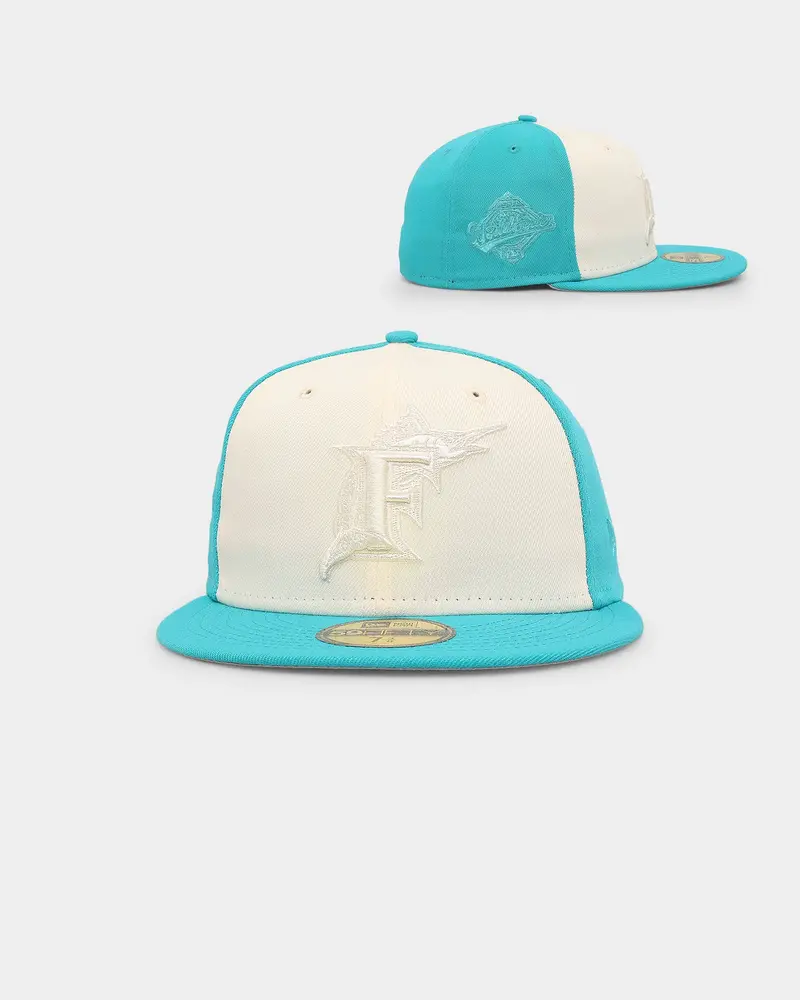 New Era Florida Marlins 'Tonal Two-Tone' 59Fifty Fitted Light Beige 1