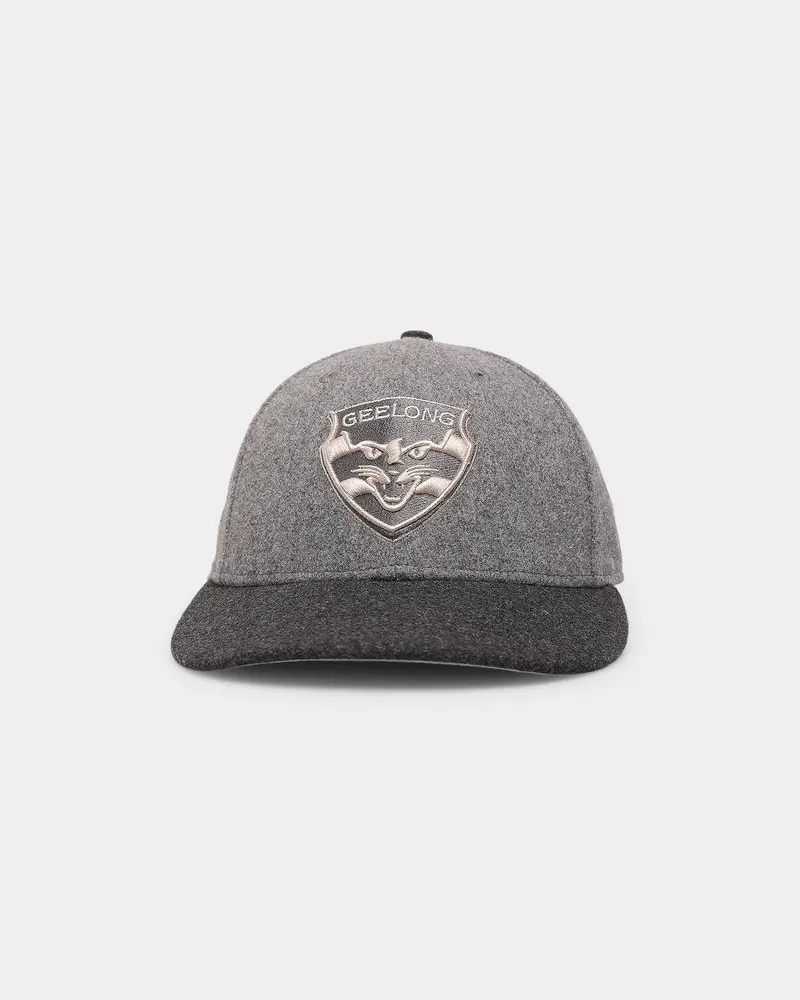 New Era Geelong Cats 'Melton Wool Cap' Afl '22 59Fifty Low Profile Fitted Dark Grey 1
