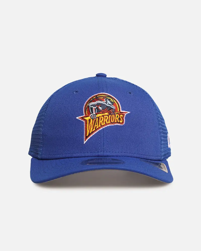 New Era Golden State Warriors 'Hwc' 9Seventy Trucker Stretch Snapback Medium Blue 1