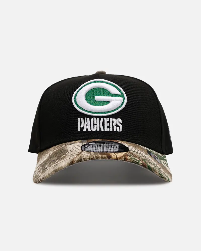 New Era Green Bay Packers 'Black Crown Realtree Visor' 9Forty A-Frame Snapback Realtree Edge/Black 1
