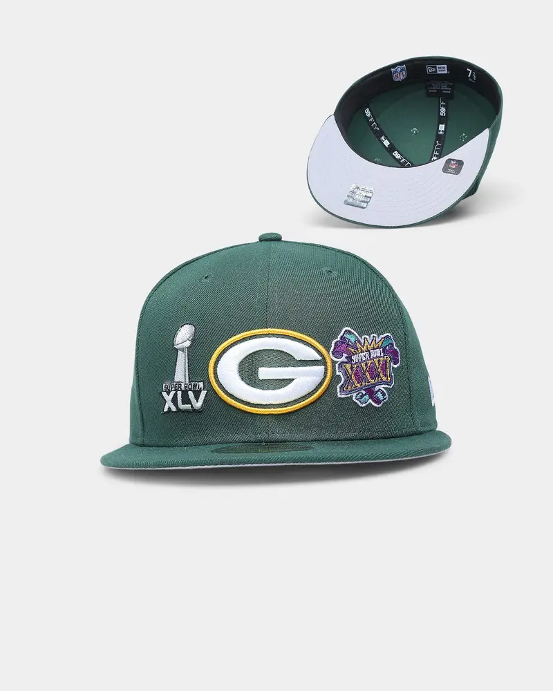 New Era Green Bay Packers 'Super Bowl Past Champions' 59Fifty Fitted Otc 1