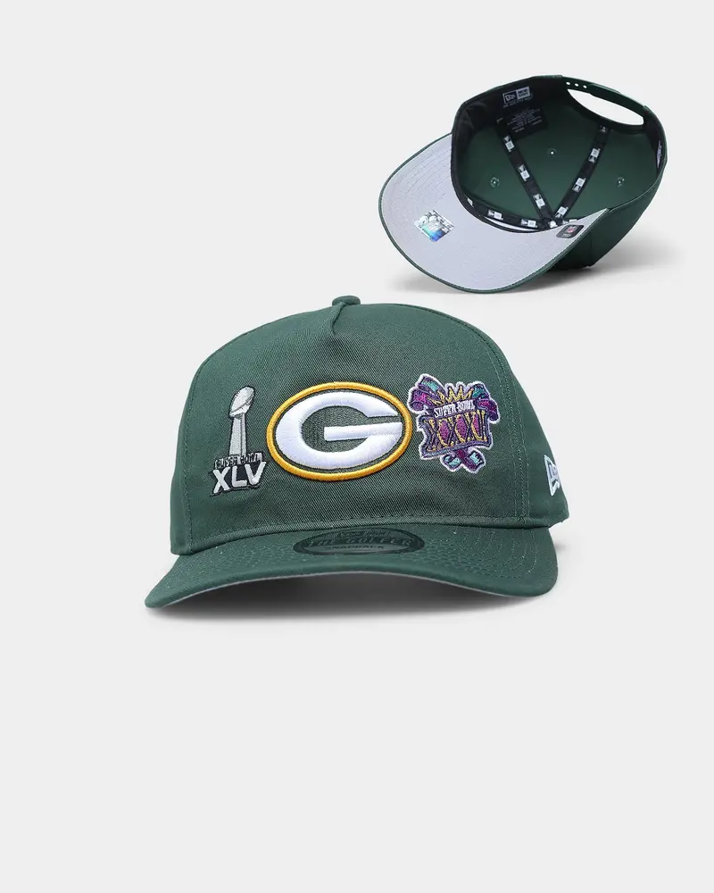 New Era Green Bay Packers 'Super Bowl Past Champions' Old Golfer Strapback Green 1