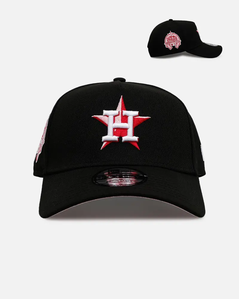 New Era Houston Astros 'Black And Pink' 9Forty A-Frame Snapback Black/Pink 1