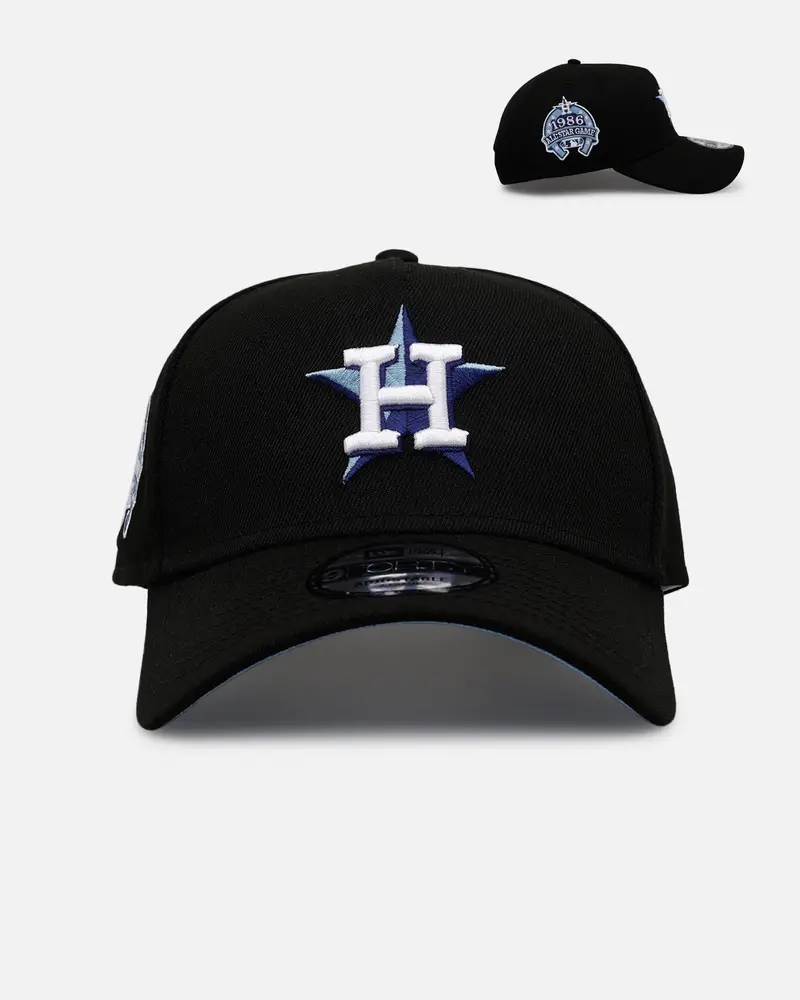 New Era Houston Astros 'Black And Sky Blue' 9Forty A-Frame Snapback Black/Sky Blue 1