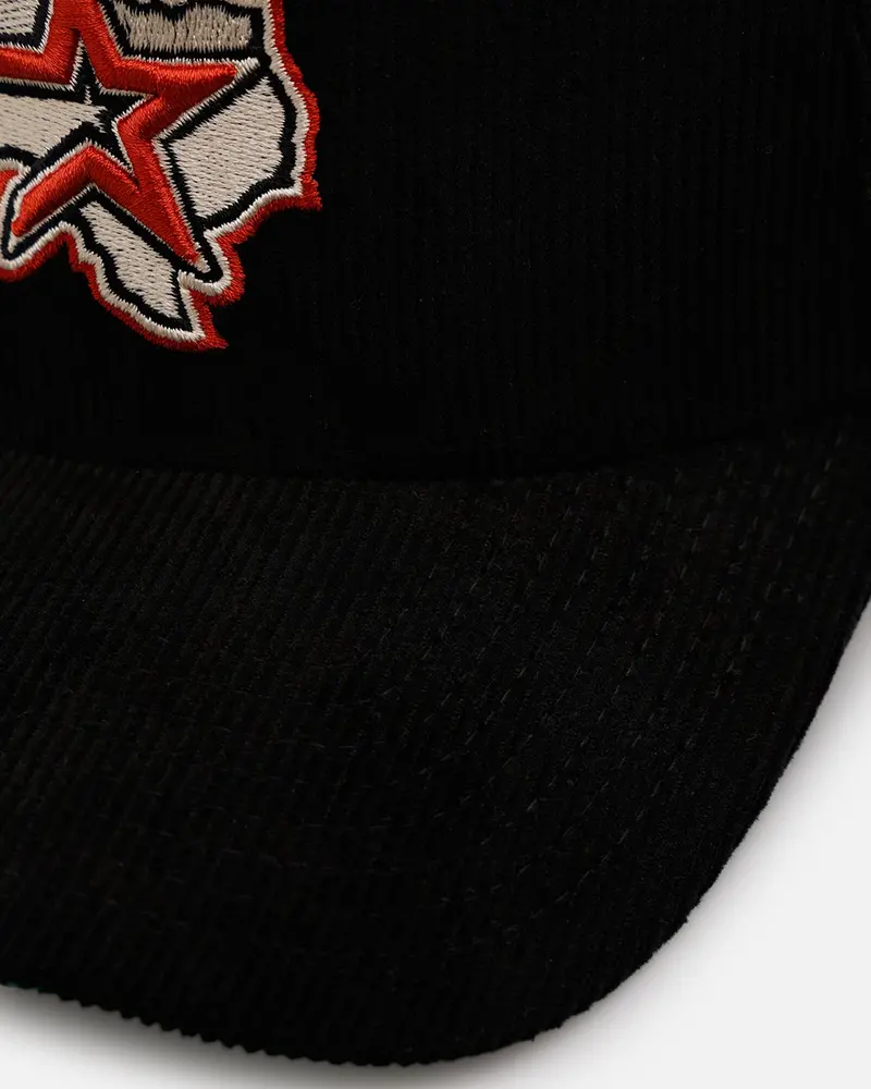 New Era Houston Astros 'Black Cord' 9Forty A-Frame Corduroy Snapback Black 2
