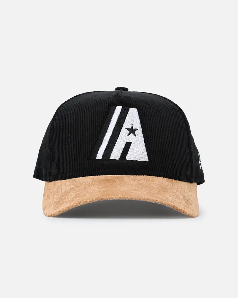 New Era Houston Astros 'Corduroy Suede' Pre-Curved Golfer Snapback Washed Black 1
