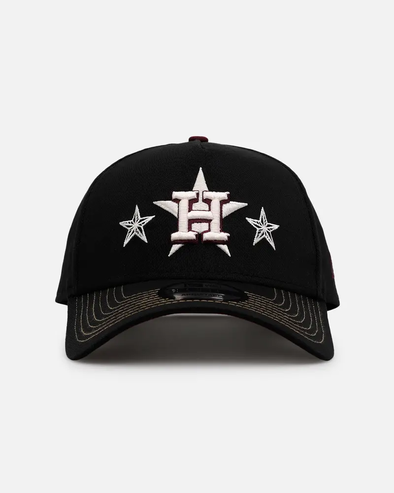 New Era Houston Astros 'Ivory Stars Outlaws' 9Forty A-Frame Snapback Black/Maroon 1