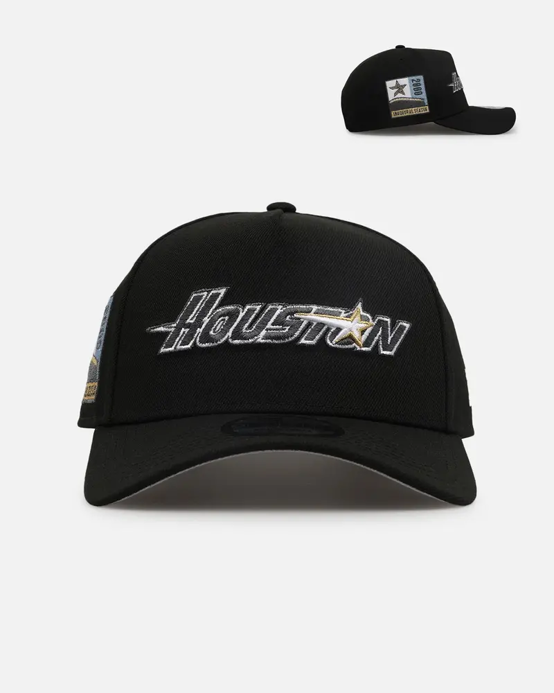 New Era Houston Astros 'Metallic Wordmark' 9Forty A-Frame Snapback Black 1