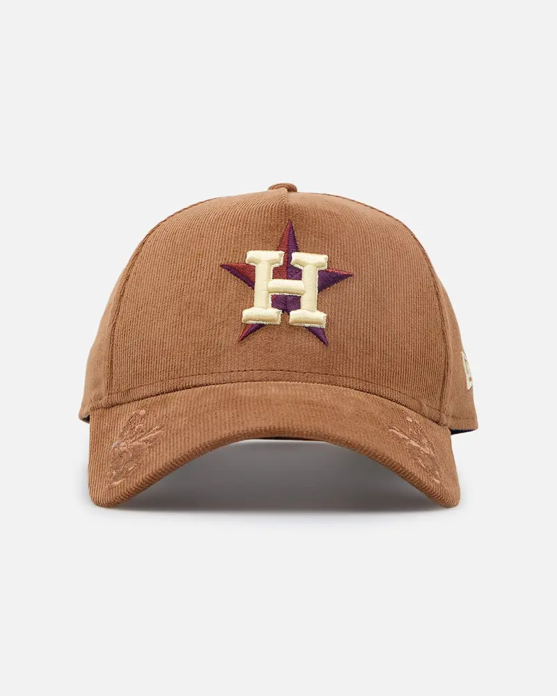 New Era Houston Astros 'Ornamental Corduroy' 9Forty A-Frame Snapback Tan 1