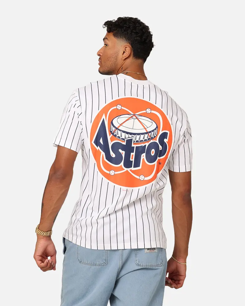 New Era Houston Astros Oversized T-Shirt White Pinstripe 1