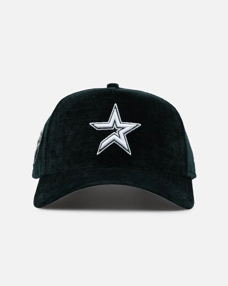 New Era Houston Astros 'Plush Chenille' 9Forty A-Frame Snapback Dark Green 1