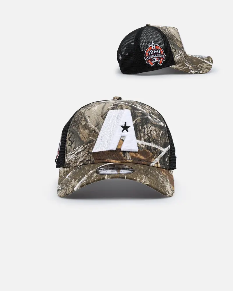 New Era Houston Astros 'Real Tree' 9Forty A-Frame Trucker Snapback Realtree Edge 1