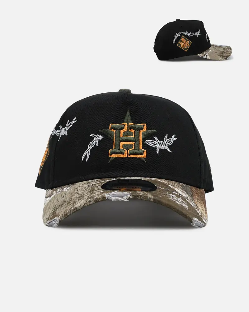 New Era Houston Astros 'Realtree Grit 2.0' 9Forty A-Frame Snapback Black/Green/Orange 1