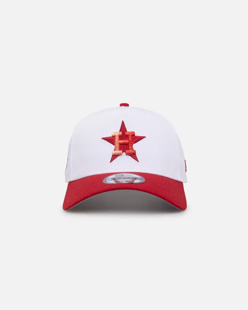 New Era Houston Astros 'Satin Blaze' 9Forty A-Frame Snapback White/Scarlet 1