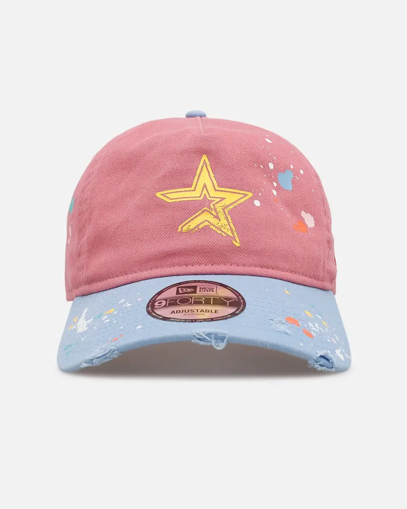 New Era Houston Astros 'Seasoned' 9Forty A-Frame Strapback Pink/Blue 1