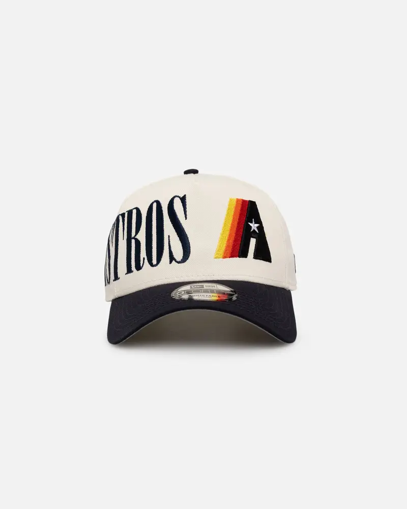 New Era Houston Astros 'Tall Text' 9Forty A-Frame Snapback Chrome White/Otc 1