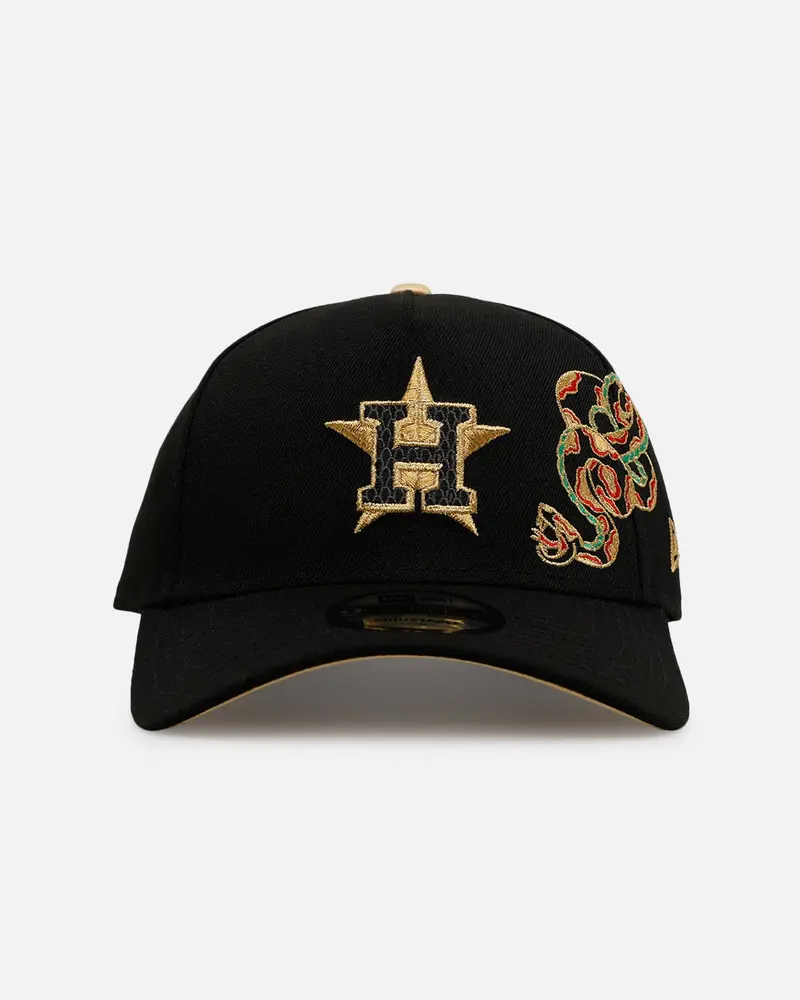 New Era Houston Astros 'Year Of The Snake' 9Forty A-Frame Snapback Black/Gold 1