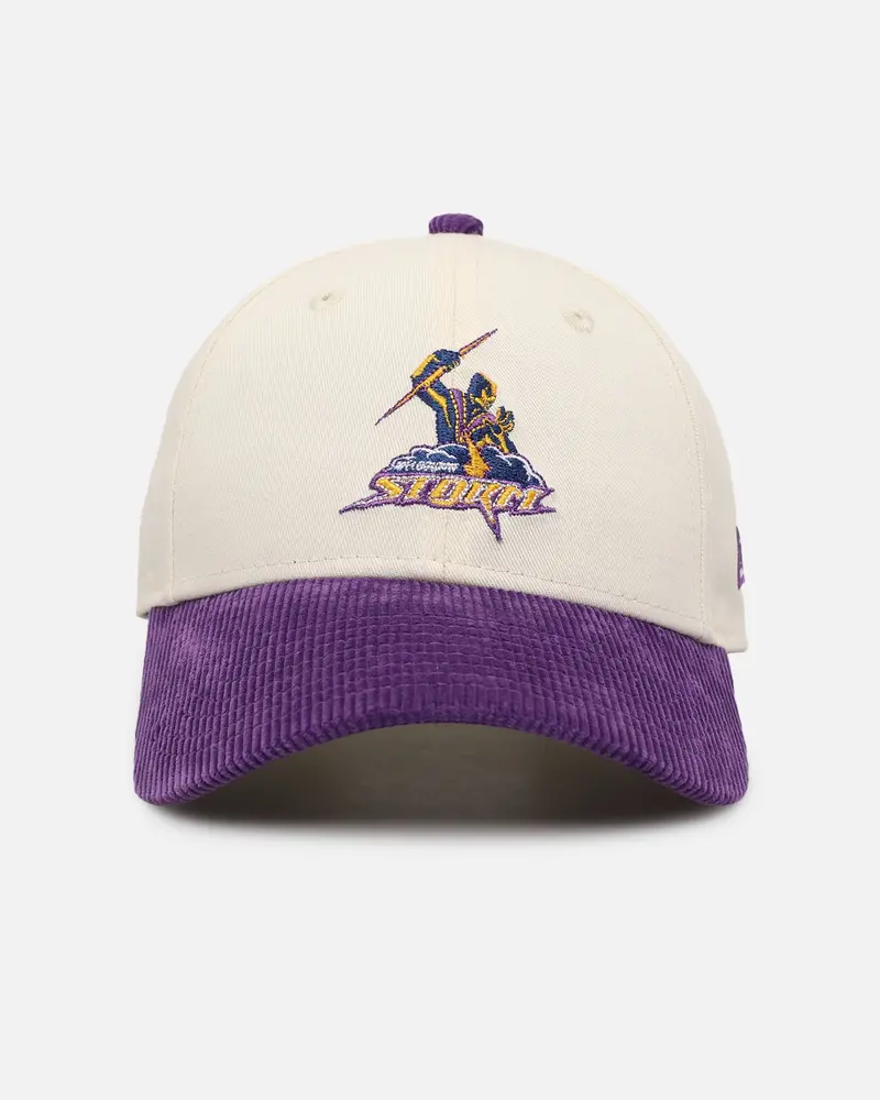 New Era Kids' Melbourne Storm 'Nrl Retro Corduroy Logo' 9Forty Strapback Chrome White 1