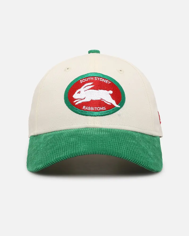 New Era Kids' South Sydney Rabbitohs 'Nrl Retro Corduroy Logo' 9Forty Strapback Chrome White 1