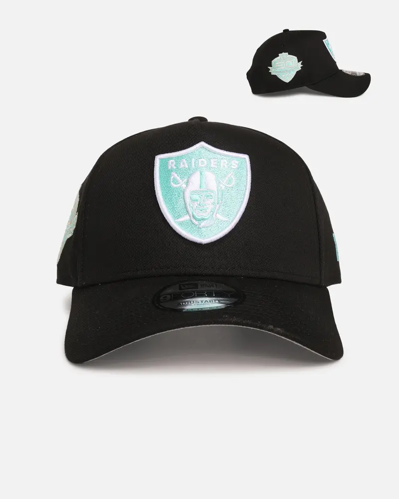 New Era Las Vegas Raiders 'Black Aqua' 9Forty A-Frame Snapback Black/Aqua 1