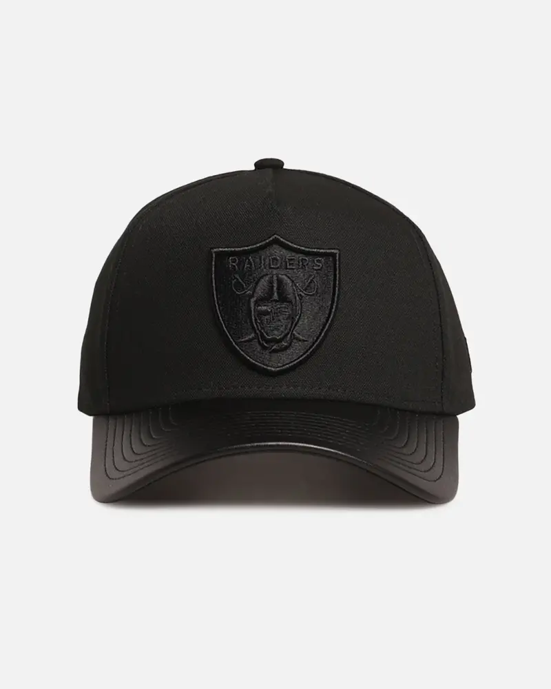 New Era Las Vegas Raiders 'Canvas Leather' 9Forty A-Frame Snapback Black 1