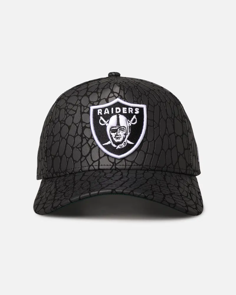 New Era Las Vegas Raiders 'Croc Skin' 9Forty A-Frame Snapback Black 1