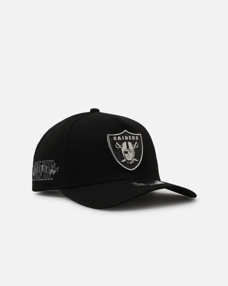 New Era Las Vegas Raiders 'Gold Medal Badge' 9Forty A-Frame Snapback Black/White/Green 1