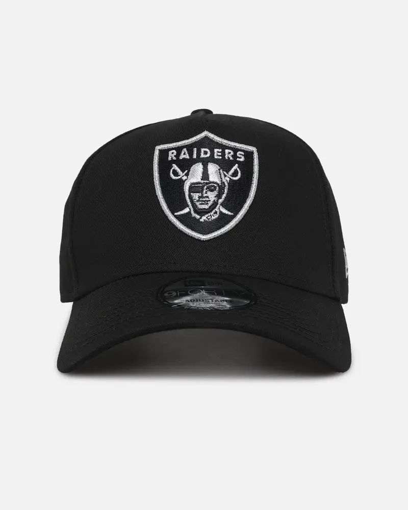 New Era Las Vegas Raiders 'Nfl Black & Silver Embroidery' 9Forty A-Frame Snapback Black/Silver 1