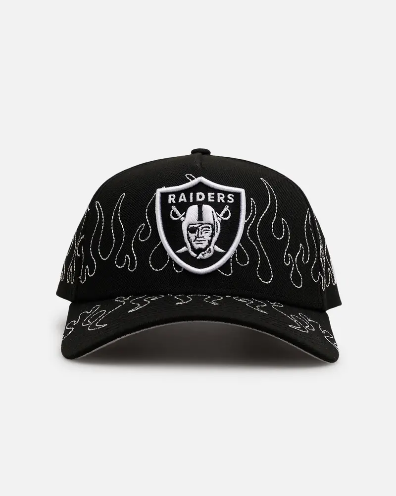 New Era Las Vegas Raiders 'Outline Flames' 9Forty A-Frame Snapback Black 1