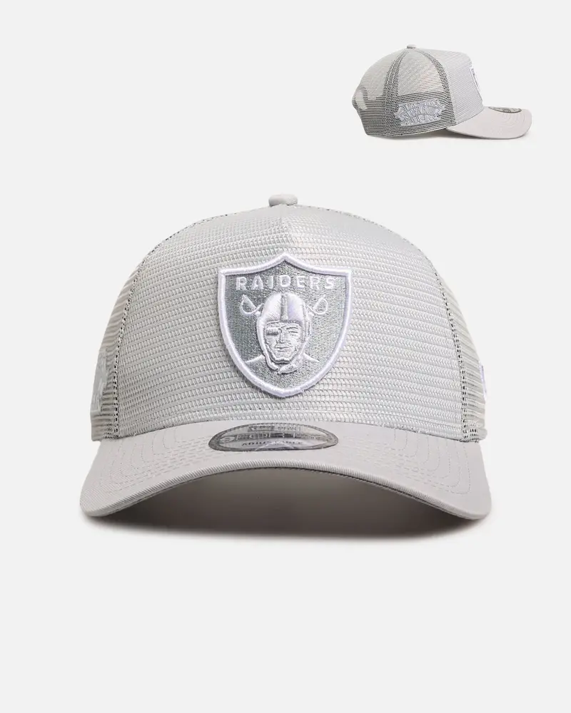 New Era Las Vegas Raiders 'Polychromatic Mesh' 9Forty A-Frame Snapback Grey/White 1