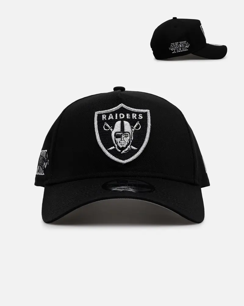 New Era Las Vegas Raiders 'Raised Metallic Chainstitch' 9Forty A-Frame Snapback Black 1