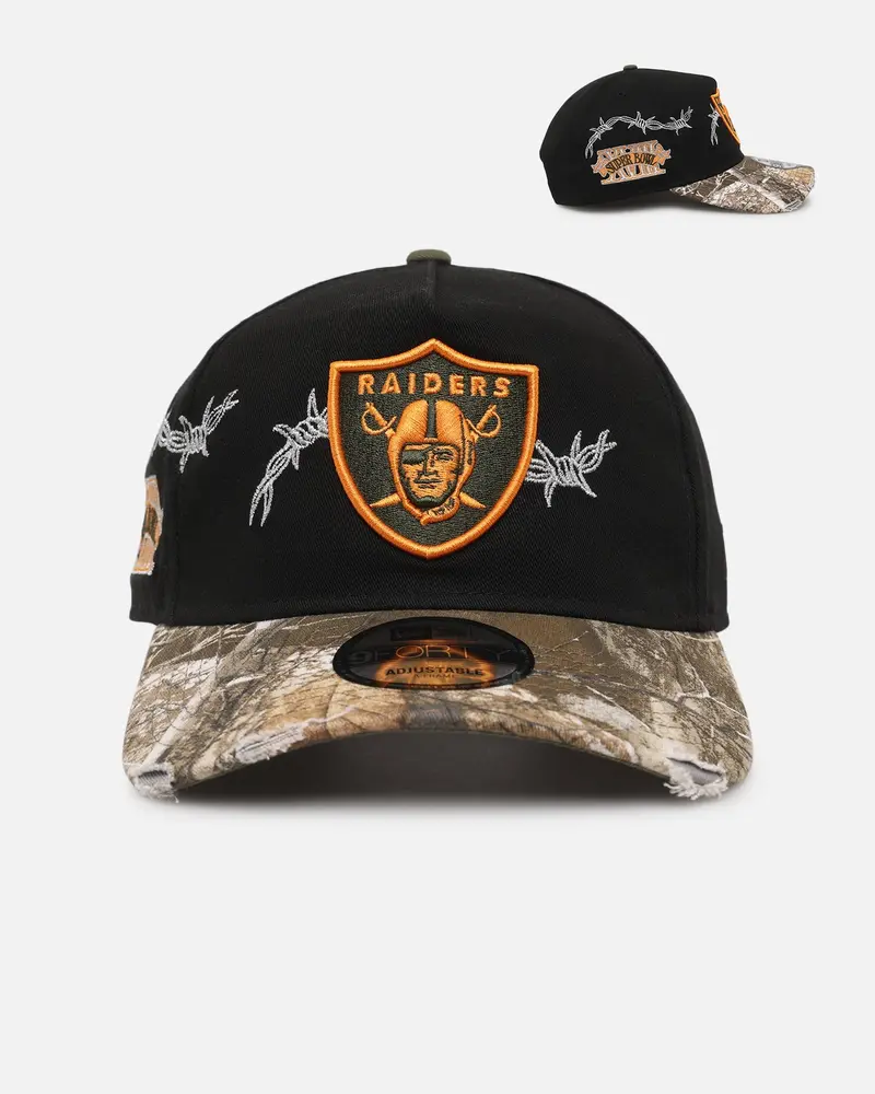 New Era Las Vegas Raiders 'Realtree Grit 2.0' 9Forty A-Frame Snapback Black/Green/Orange 1