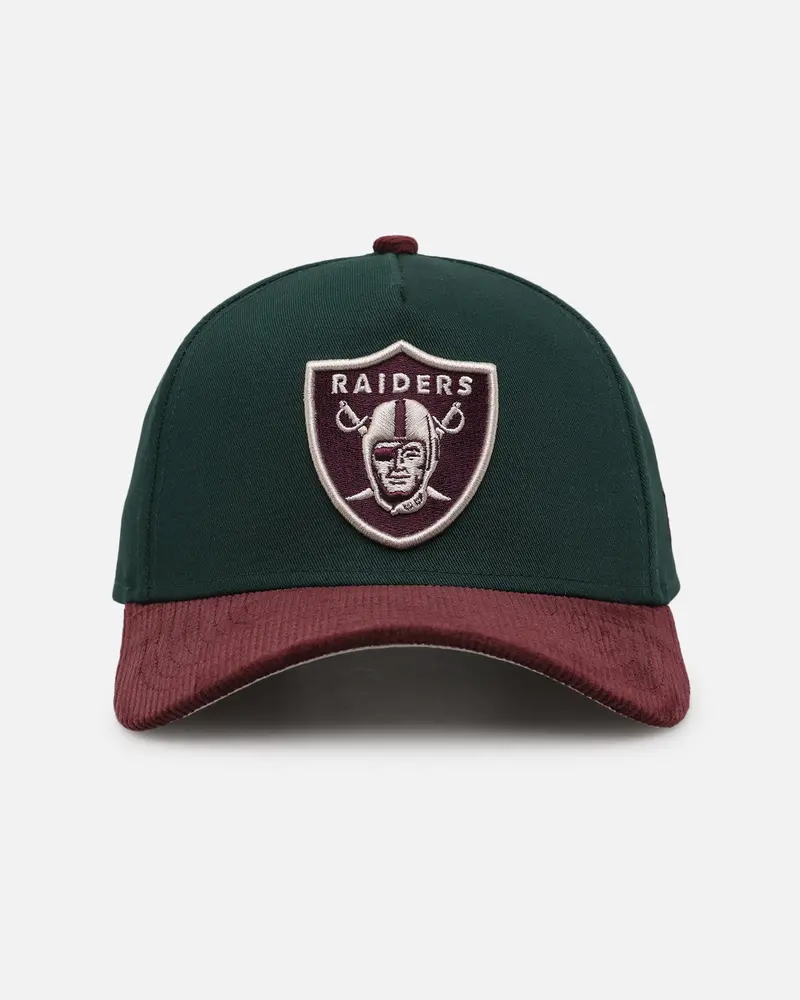 New Era Las Vegas Raiders 'Rhubarb Cord' 9Forty A-Frame Snapback Dark Green 1