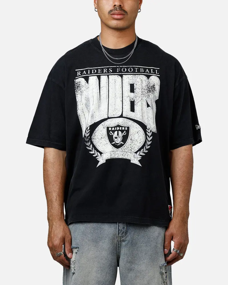 New Era Las Vegas Raiders Throwback T-Shirt Black 1