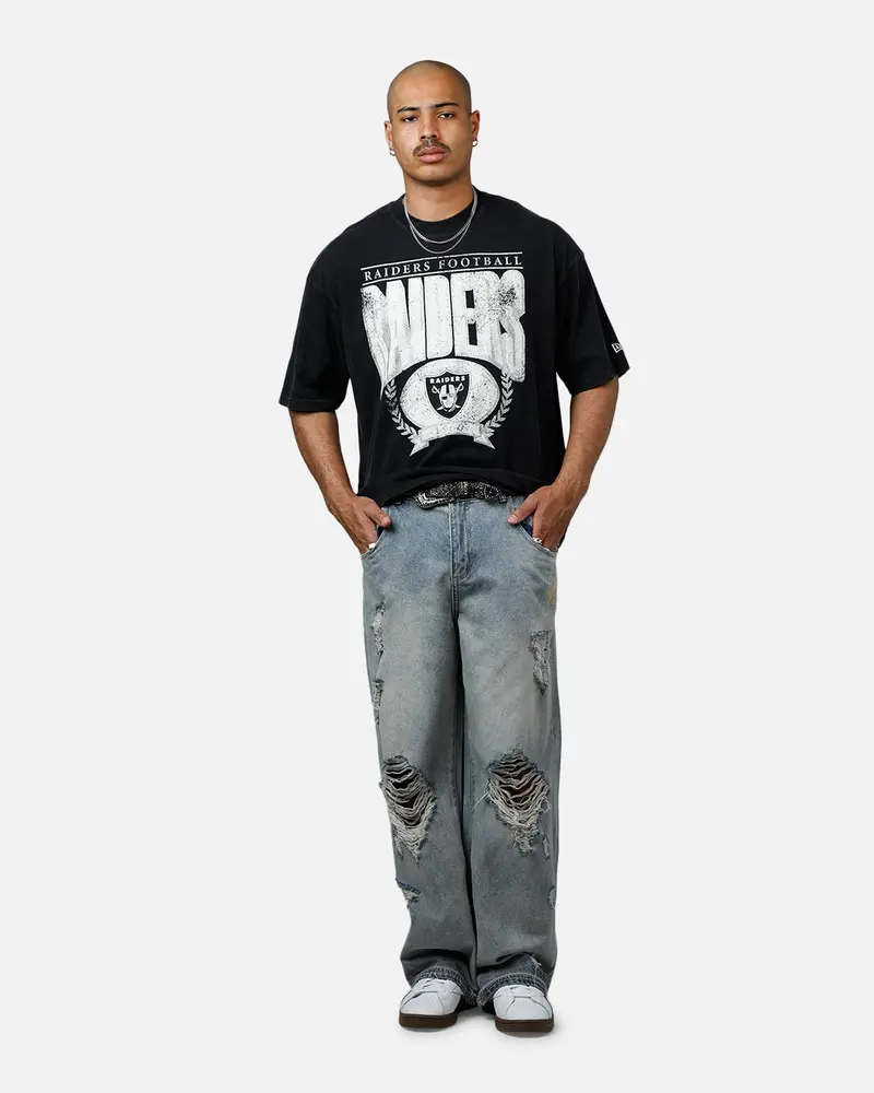 New Era Las Vegas Raiders Throwback T-Shirt Black 3