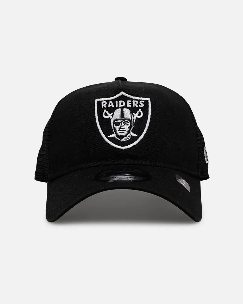 New Era Las Vegas Raiders 'Washed Truckers' 9Forty A-Frame Trucker Snapback Official Team Color 1