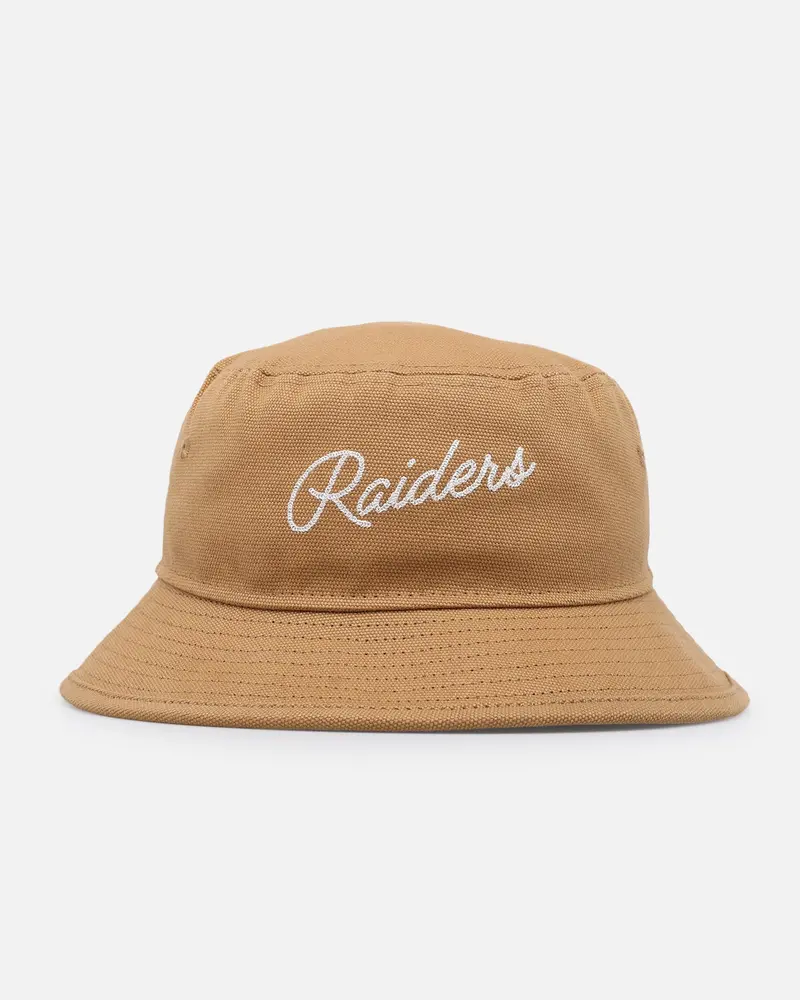New Era Las Vegas Raiders 'Wheat Duck Canvas' Bucket Hat Wheat 1