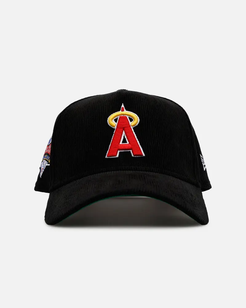 New Era Los Angeles Angels 'Black Cord' 9Forty A-Frame Corduroy Snapback Black 1