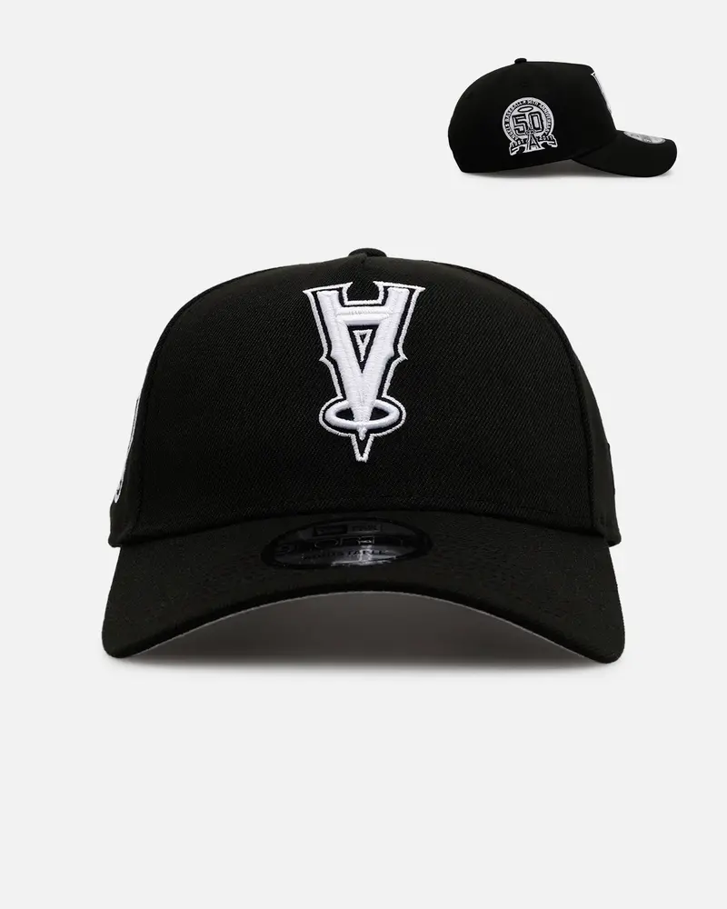 New Era Los Angeles Angels 'Black White Upside Down Logo' 9Forty A-Frame Snapback Black/White 1