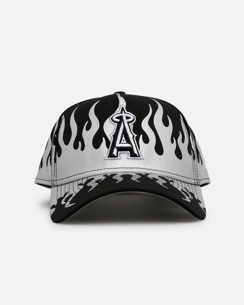 New Era Los Angeles Angels 'Metallic Flames' 9Forty A-Frame Snapback Black/Silver 1