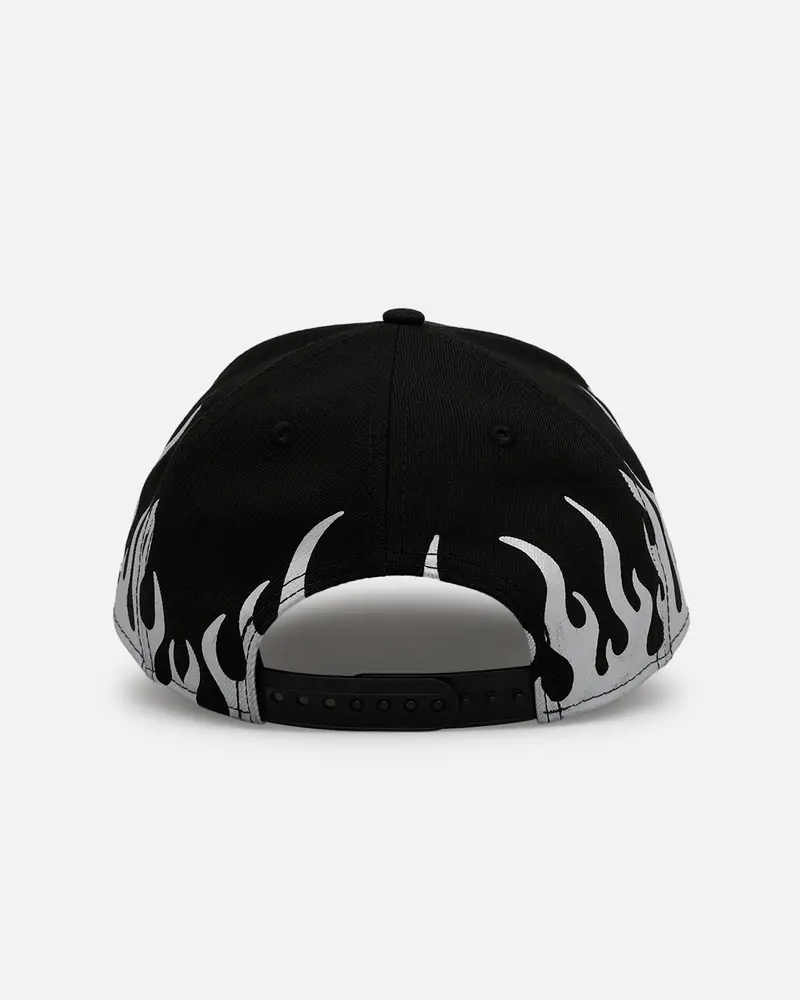 New Era Los Angeles Angels 'Metallic Flames' 9Forty A-Frame Snapback Black/Silver 2