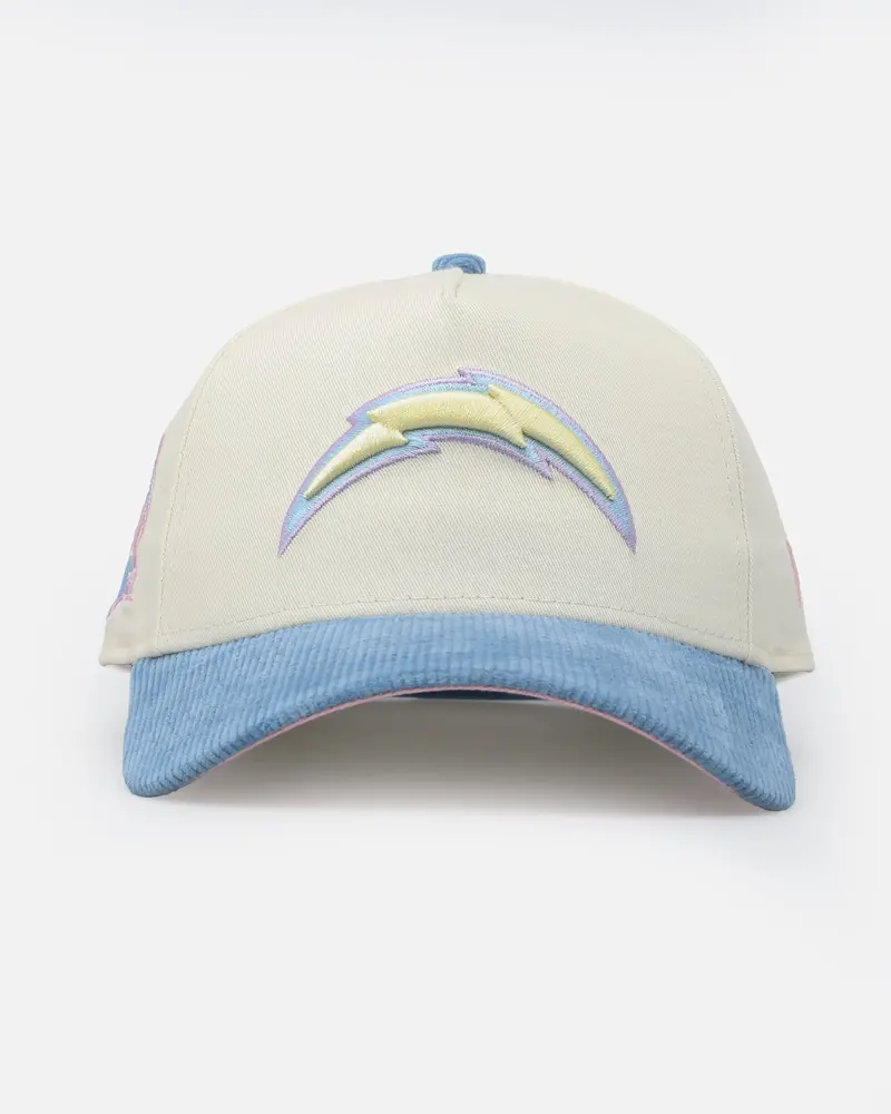 New Era Los Angeles Chargers 'Easter Corduroy' 9Forty A-Frame Snapback White/Blue 1