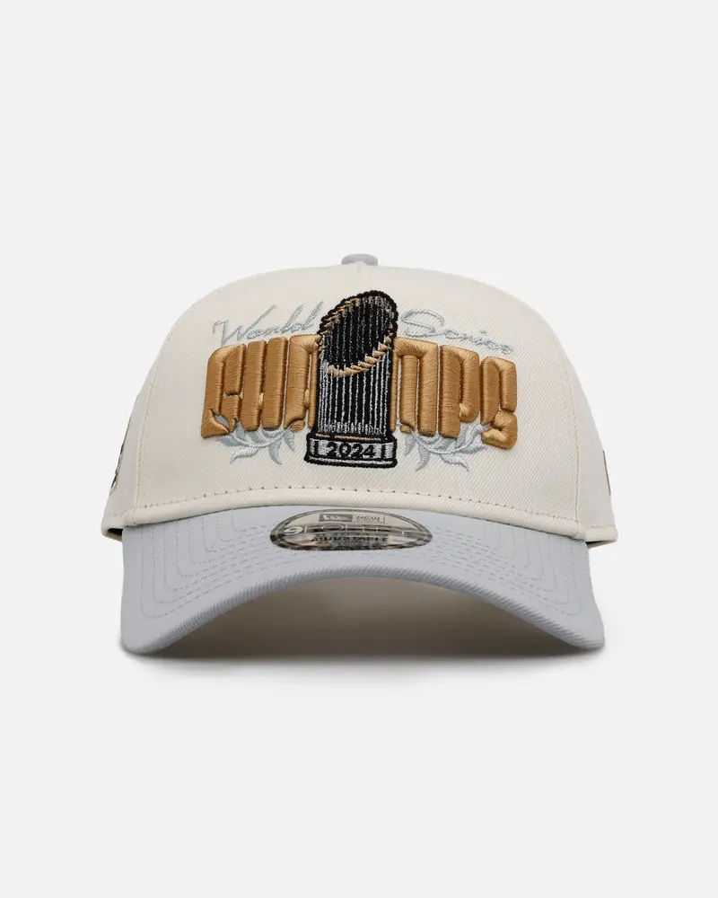New Era Los Angeles Dodgers '24 Champs' Parade 9Forty A-Frame Snapback Chrome 1