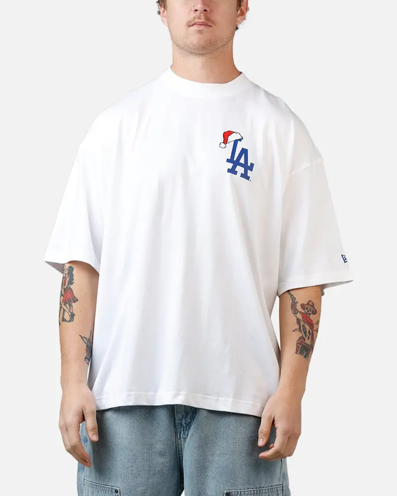 New Era Los Angeles Dodgers 'All I Want For Christmas' Santa T-Shirt White 2