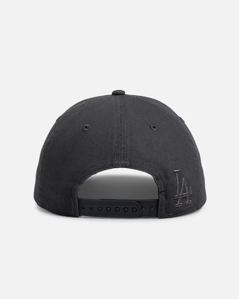 New Era Los Angeles Dodgers 'Applique Distressed' 9Forty A-Frame Snapback Graphite 2