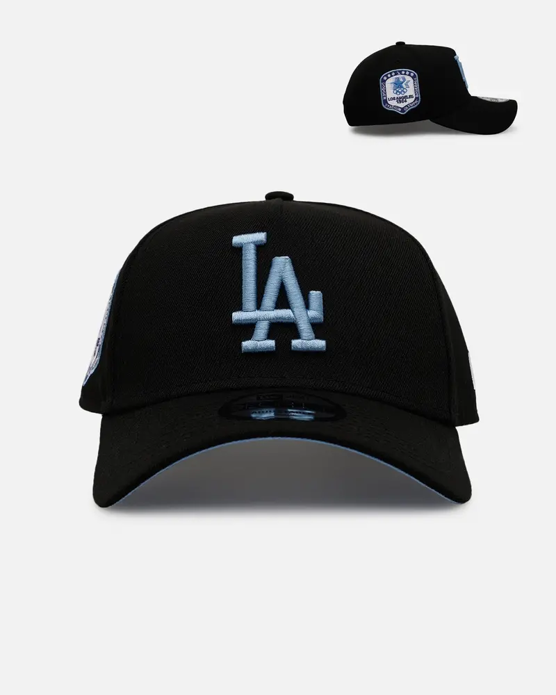 New Era Los Angeles Dodgers 'Black And Sky Blue' 9Forty A-Frame Snapback Black/Sky Blue 1