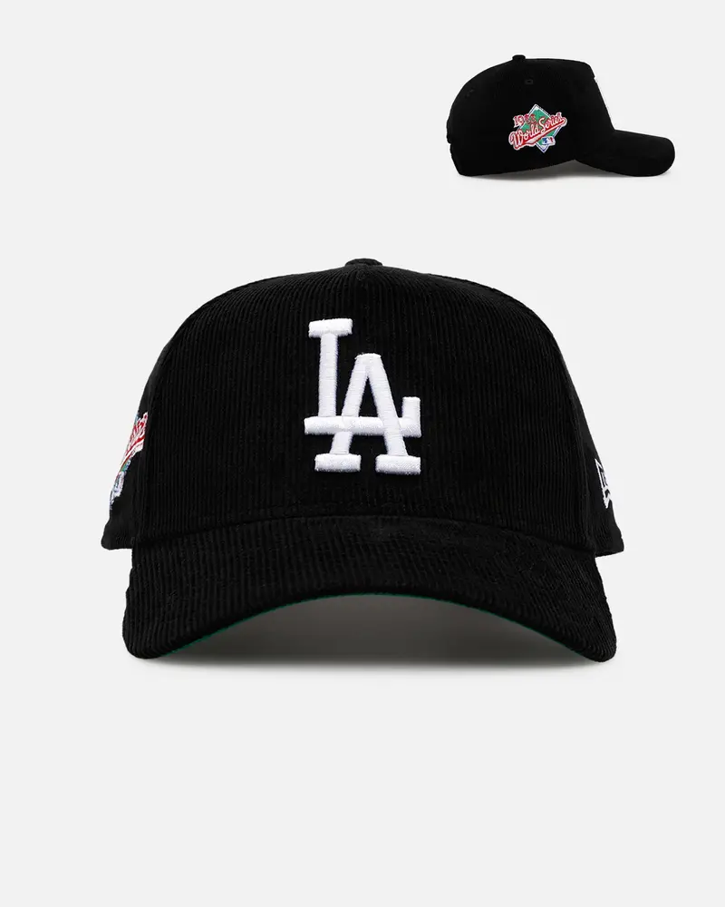 New Era Los Angeles Dodgers 'Black Cord' 9Forty A-Frame Corduroy Snapback Black 1