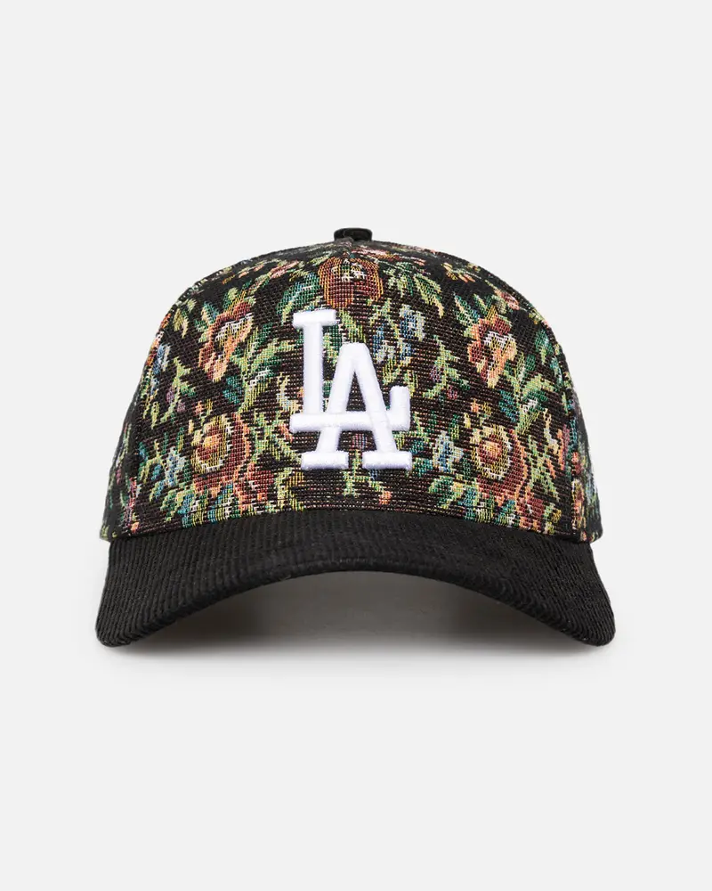 New Era Los Angeles Dodgers 'Black Corduroy Floral Tapestry' 9Forty A-Frame Snapback Tapestry/Black 1