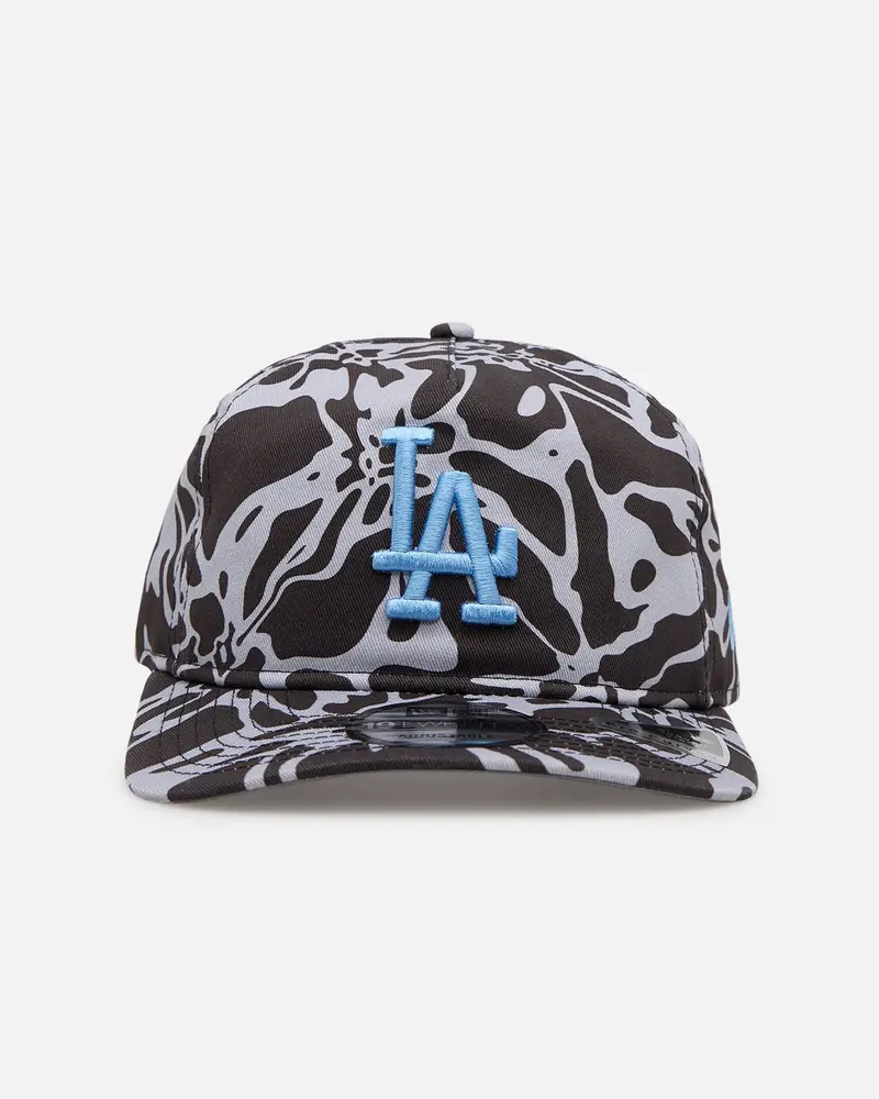 New Era Los Angeles Dodgers 'Brushed Cotton' 19Twenty Strapback Black/Light Blue 1